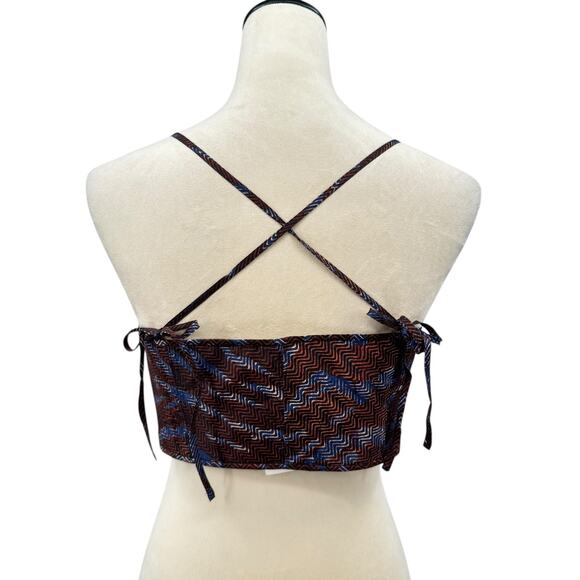 Ulla Johnson NWT Dalaney Bralette Tiger Dark Print Strappy Corset Crop Top - Picture 6 of 14